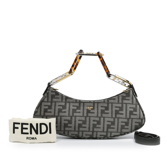 Pre-Loved Fendi Zucca O'lock Swing Satchel - Picture 11 of 11